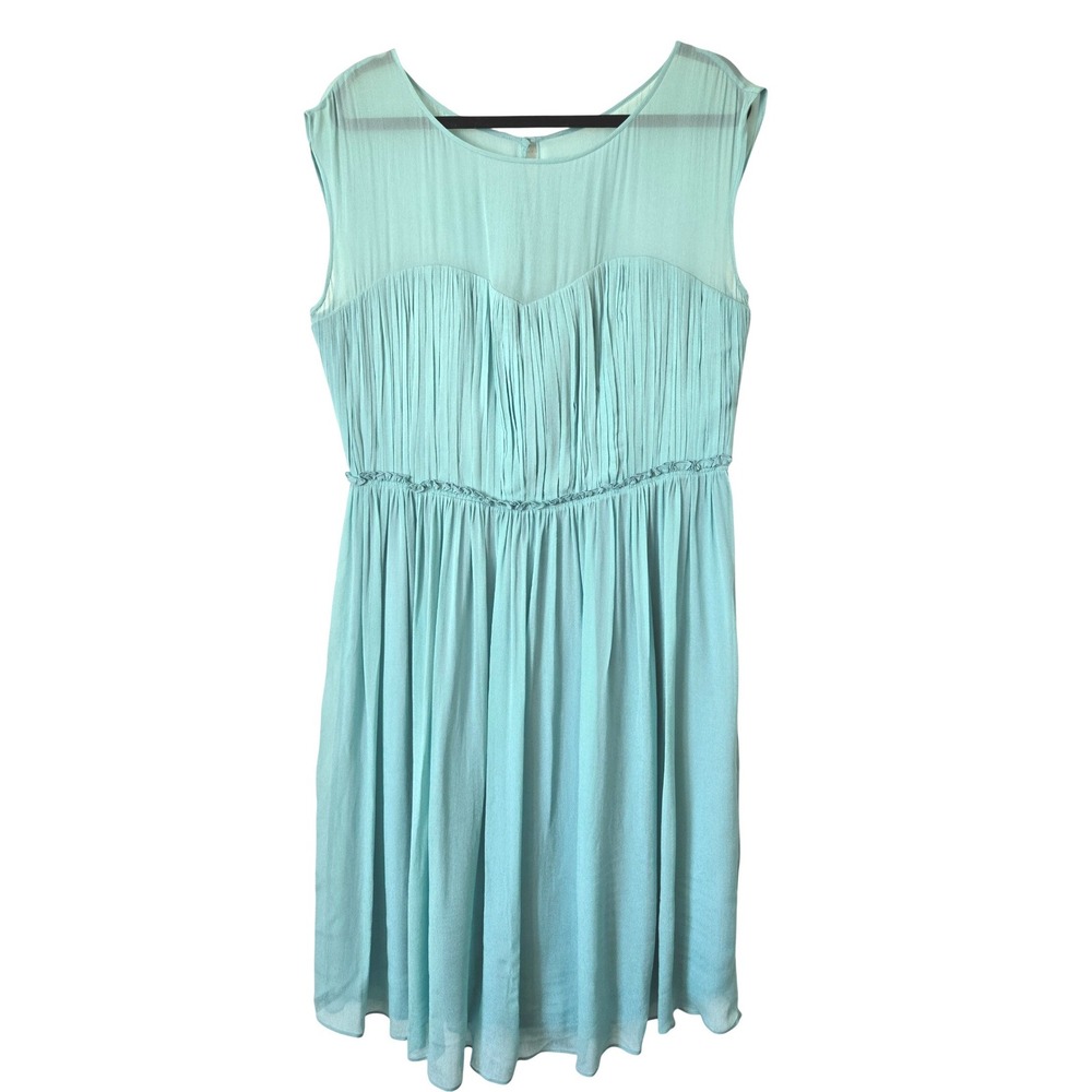 Boden Womens 12 Long Tall Dress Pleated Sleeveless Wedding Guest Event Party L
